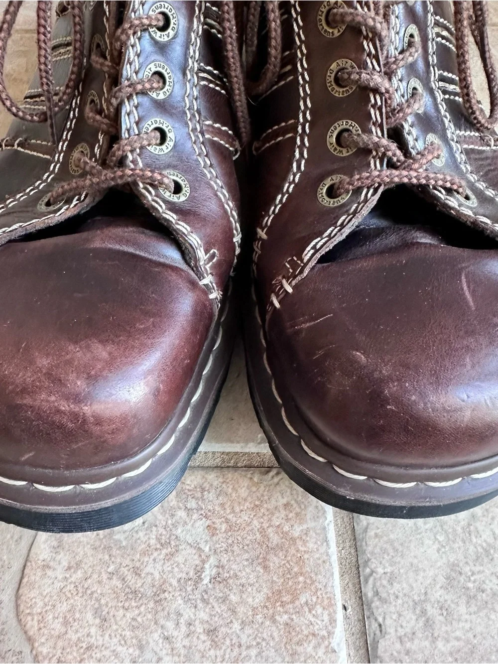 Dr. Martens Jordan Brown Leather Oxfords Y2K Chunky Sole​